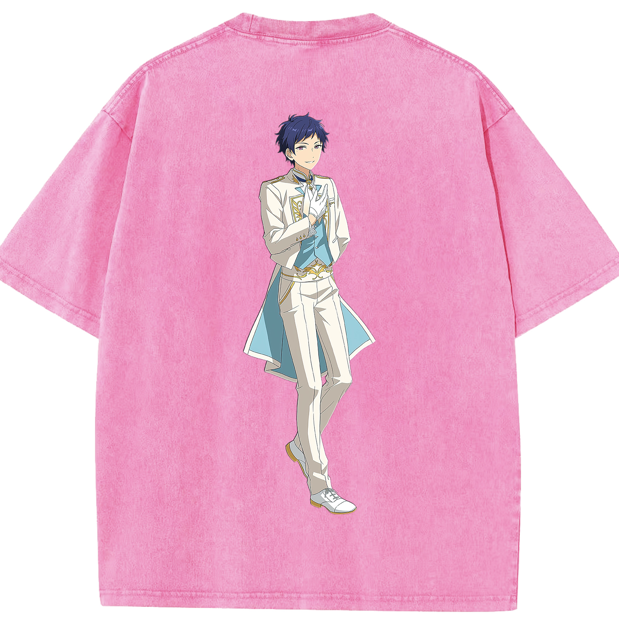 （画像用） あんさんぶるスターズ! Ensemble Stars 綿100% ヴィンテージ風 半袖Tシャツ（背面プリント）